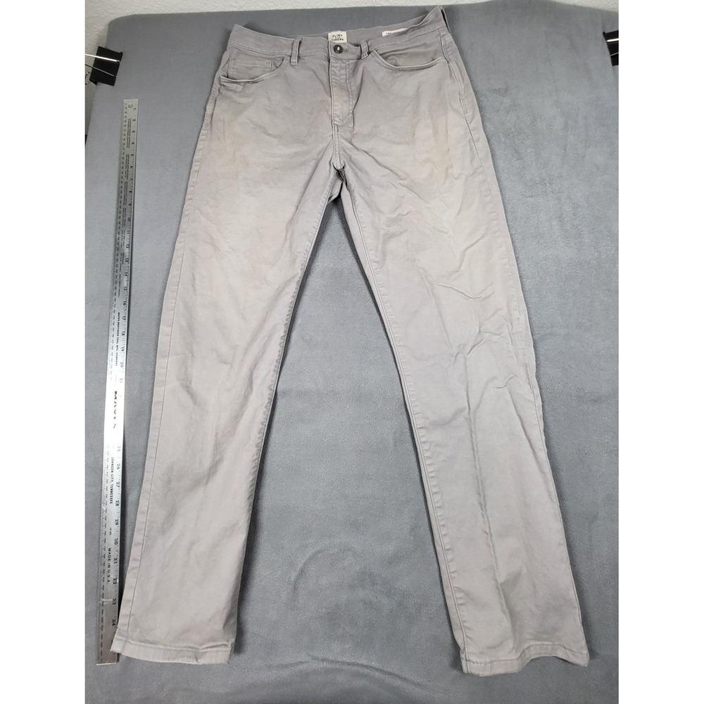 Flint and Tinder 365 Pant Men 33x29 Gray Slim Fit Canvas Stretch Chino Huckberry
